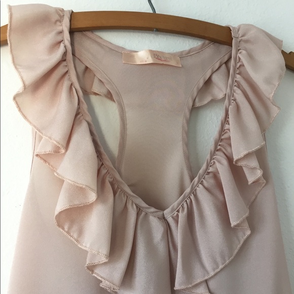 Prevett Sheer Ruffle Racerback Shell - Picture 3 of 7